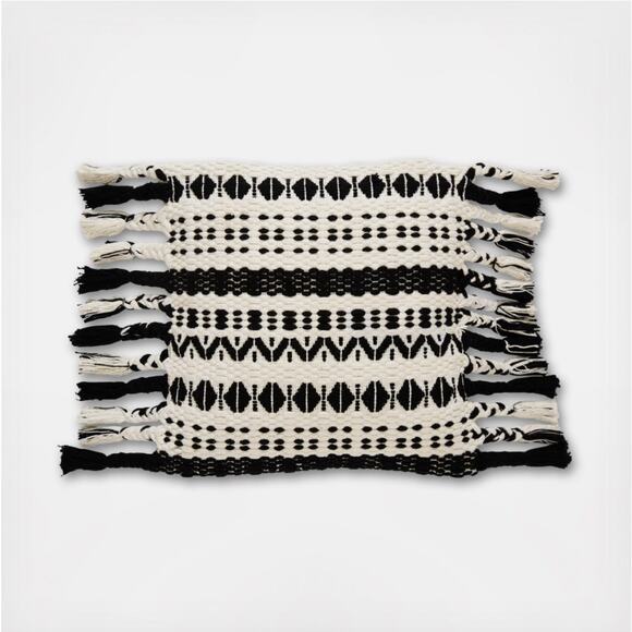 Modern Threads NWT Black White Pattern Tanasi Decorative Pillow Cover - Picture 2 of 4